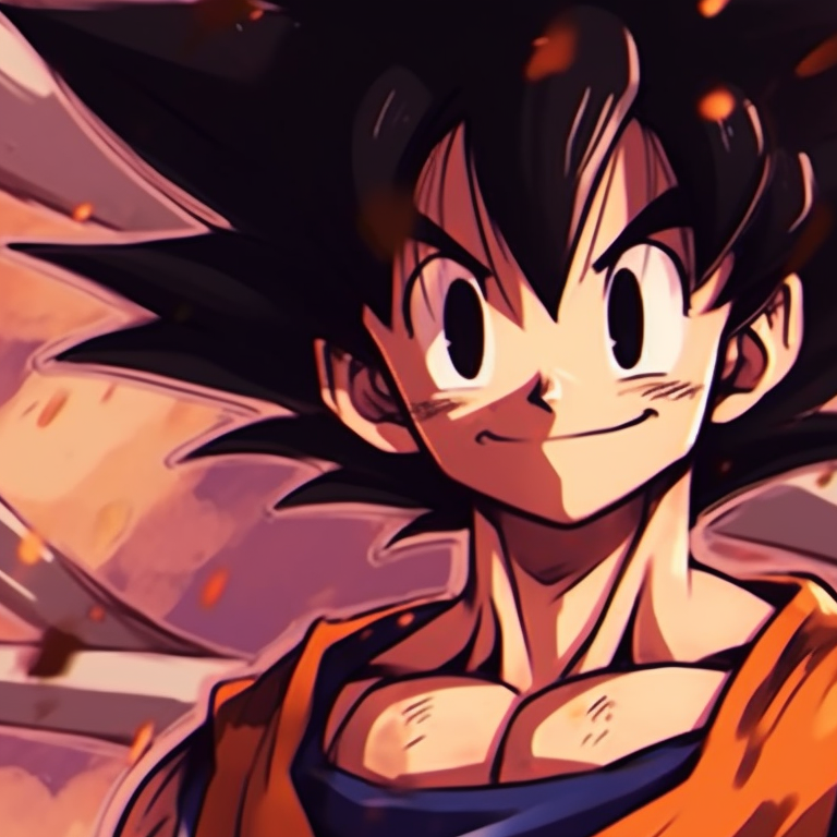 Two characters sharing a gentle moment, soft pastel colors, set against a tranquil backdrop. goku and chichi matching portraits pfp for discord.