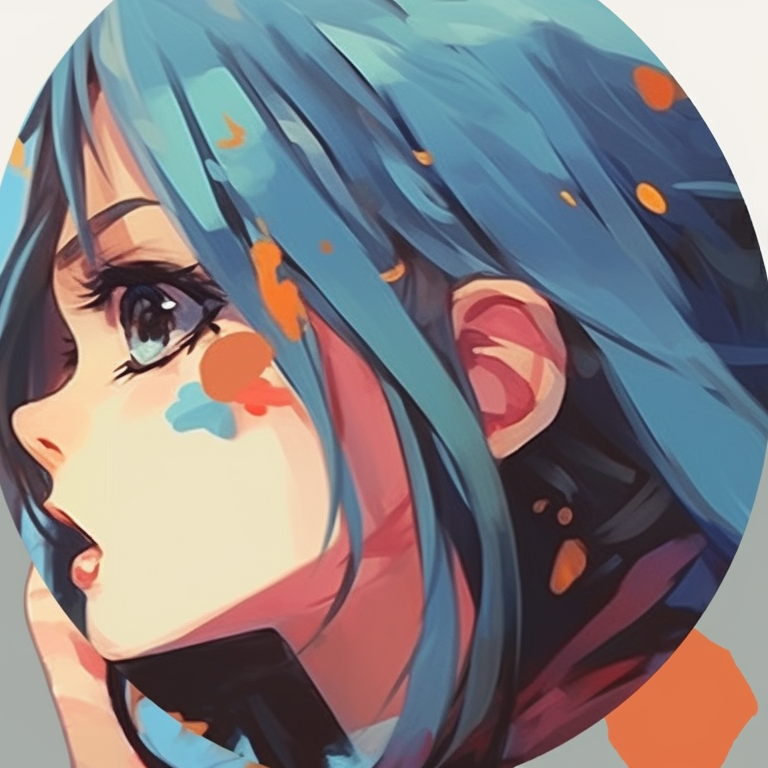 Two characters, dadaist style and scatterings of color, nonconformist and avant-garde. abstract best friend pfp matching profile pictures pfp for discord.