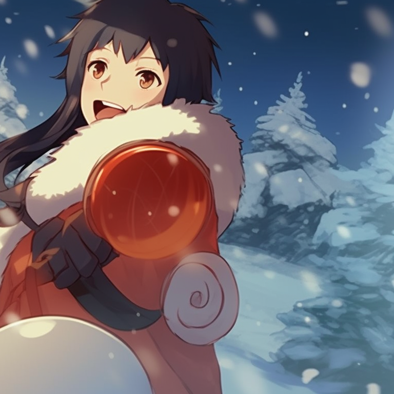 Rock Lee and Gaara, caught in an intense stare, surrounded by Christmas decorations. notable matching christmas pfp from naruto anime pfp for discord.