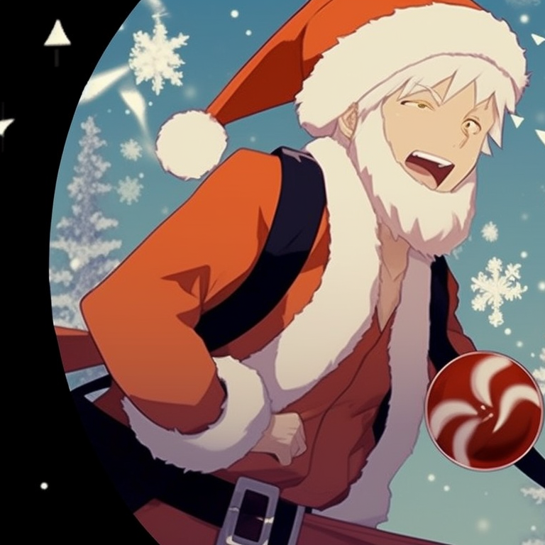 Naruto and Sasuke, engaged in a playful snowball fight, with Christmas-themed bakugans. notable matching christmas pfp from naruto anime pfp for discord.
