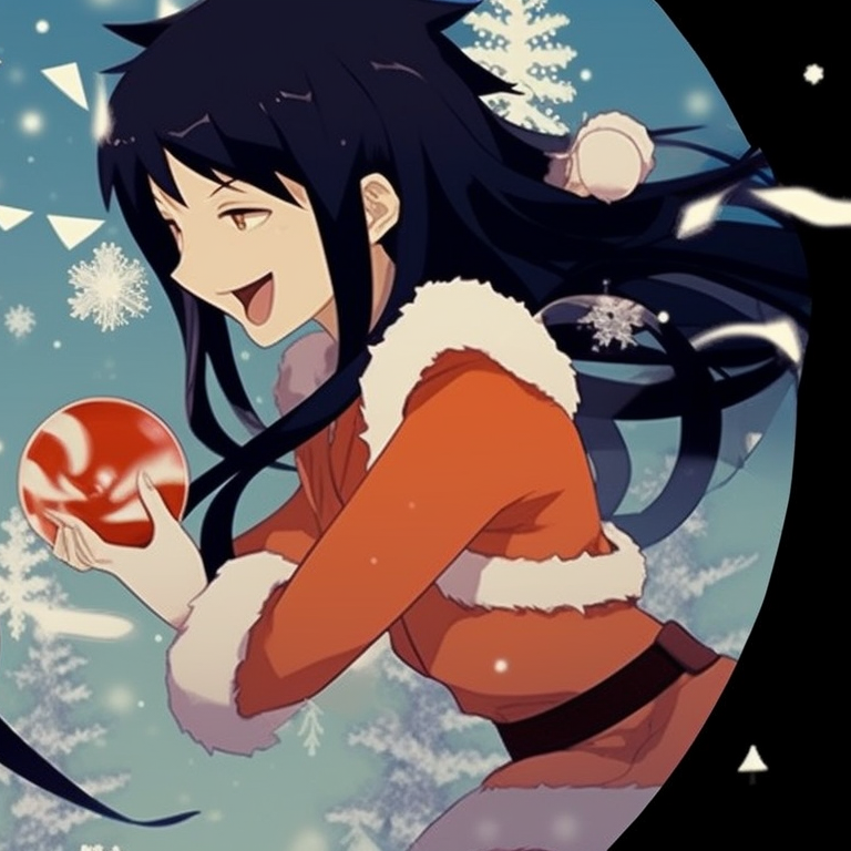 Naruto and Sasuke, engaged in a playful snowball fight, with Christmas-themed bakugans. notable matching christmas pfp from naruto anime pfp for discord.