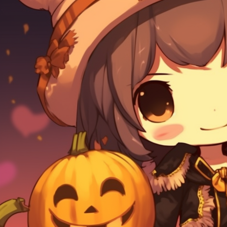 Two Hello Kitty characters holding candy corn, playful colors and bright detailing. hallo-kitty matching profile pics pfp for discord.