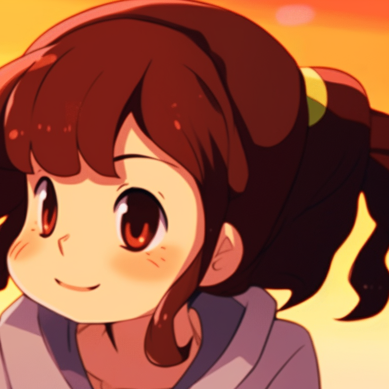 Two characters in festive outfits, warm hues and relaxed expressions. adorable matching pfp gifs pfp for discord.