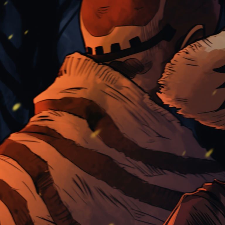 Luffy and Zoro with pumpkins, saturated colors and playfully scary facial expressions vibrant luffy and zoro halloween theme pfp pfp for discord.