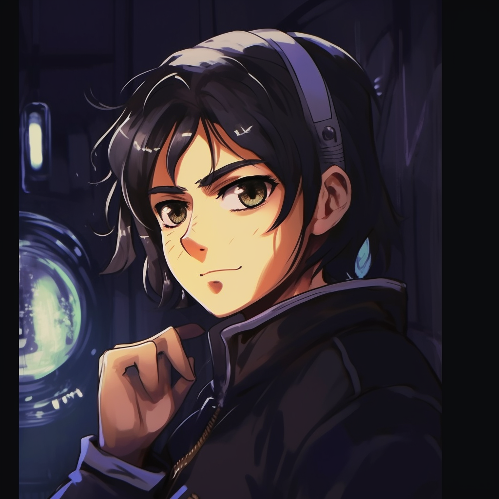 Profile shot of Kaneda from Akira, splendid color gradation, and meticulous facial elements. y2k anime aesthetic pfp