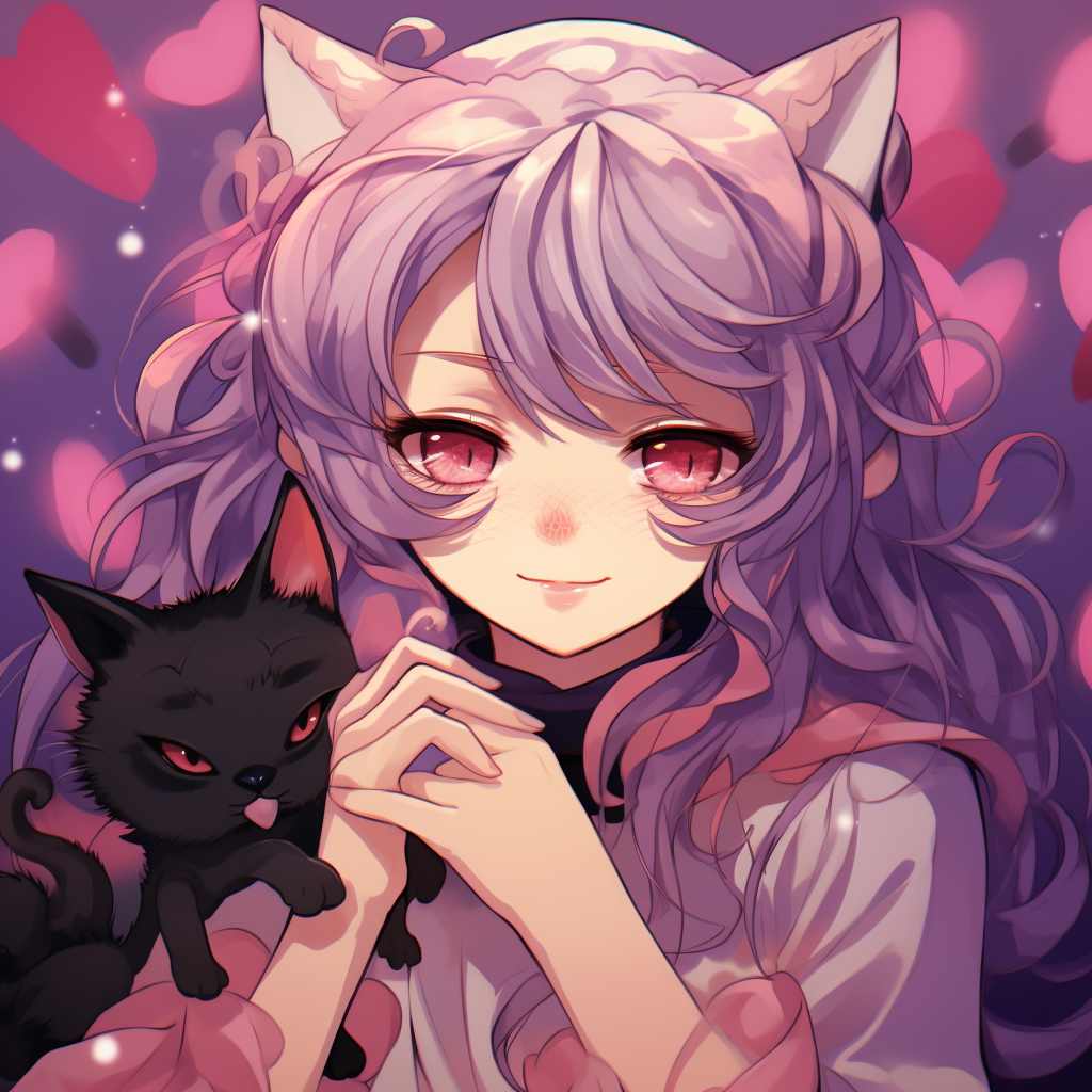 A picture of Netsuko smiling, soft hues and captivating expression. anime demon pfp for fans pfp for discord.