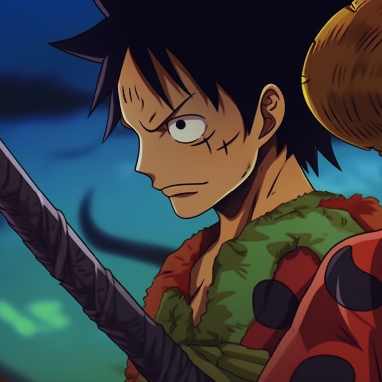 Close-up portrait of Luffy and Zoro, high contrast and intricate details, styled with Halloween elements. unique luffy and zoro halloween theme pfp pfp for discord.