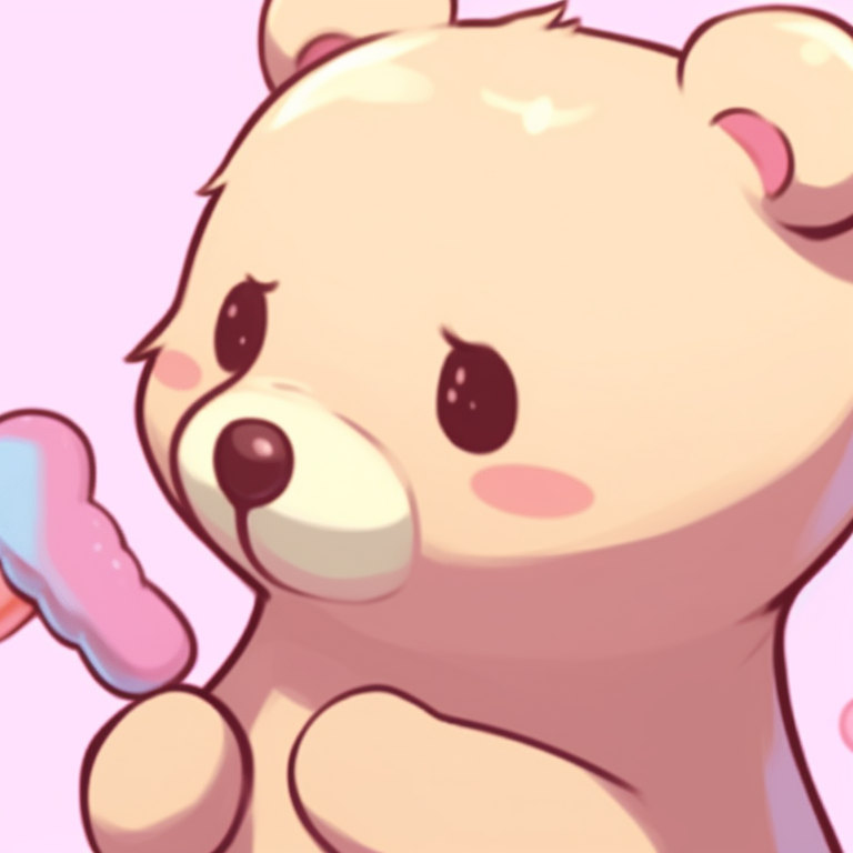 Two bear characters sleeping comfortably, calm colors with a cozy aura. new milk and mocha pfp selections pfp for discord.