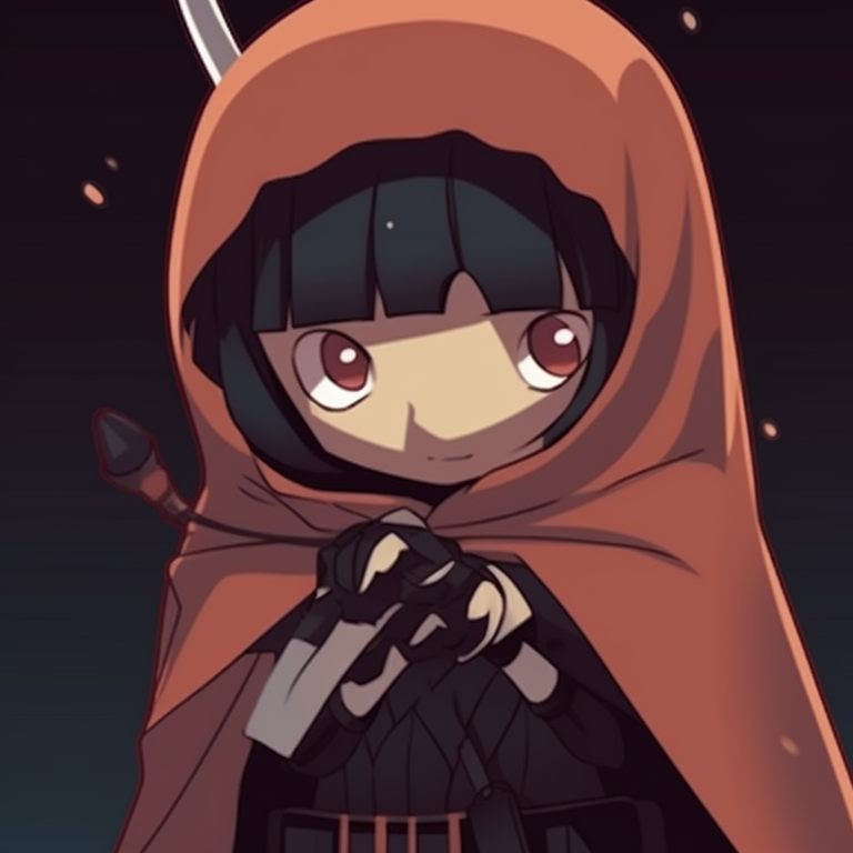 Bounty Hunter characters in fantastical Halloween costumes, intricate details and bold colors. star wars matching pfp halloween themed characters pfp for discord.