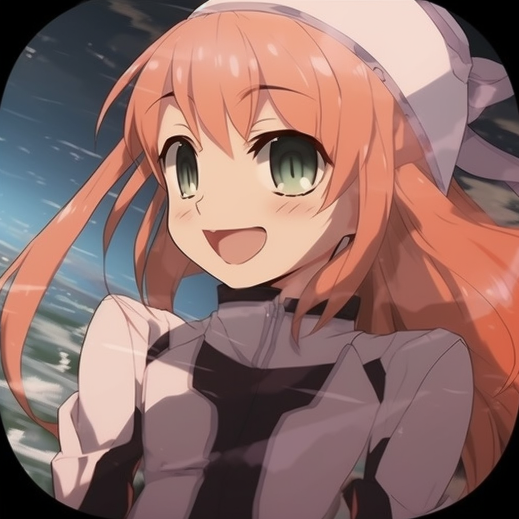 Asuna expressing joy through laughter, energetic lines and pops of saturated colors. girls with hilarious anime pfps