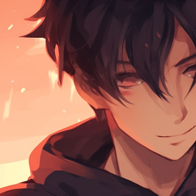 Two characters in dynamic pose, fiery background and intense expressions. perfect cute matching pfp for couples in love pfp for discord.