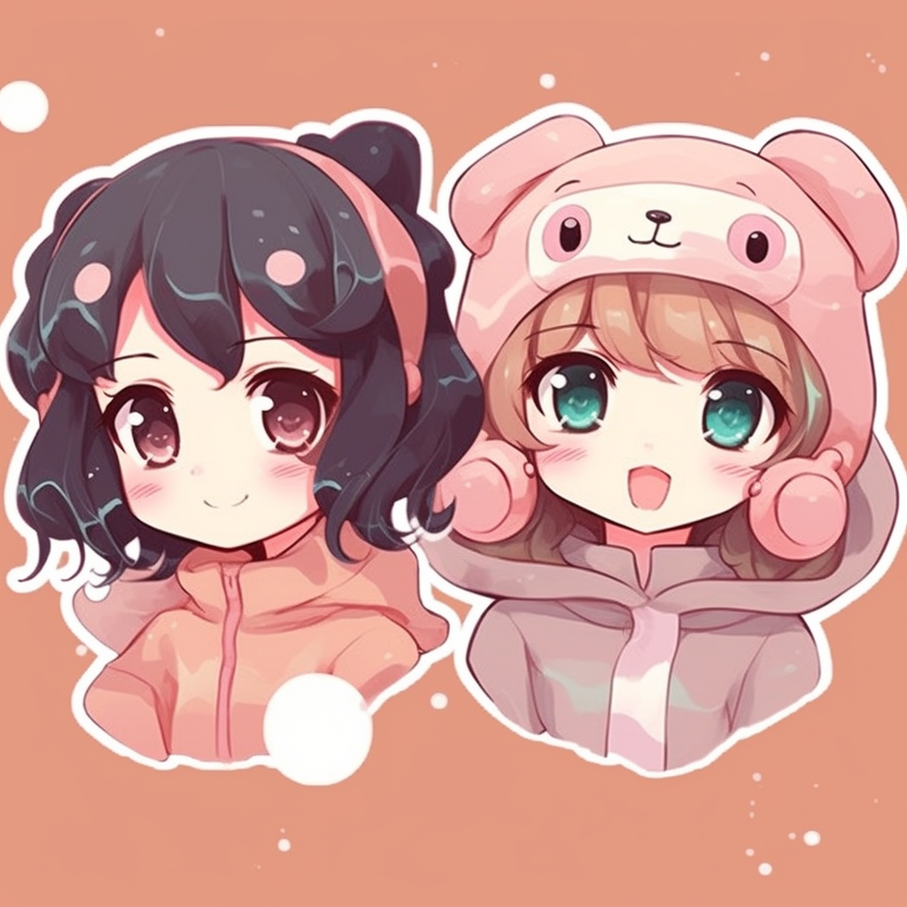 Trio of cheerful anime characters, solid outlines and contrast expressions. anime 3 matching pfp cute edition
