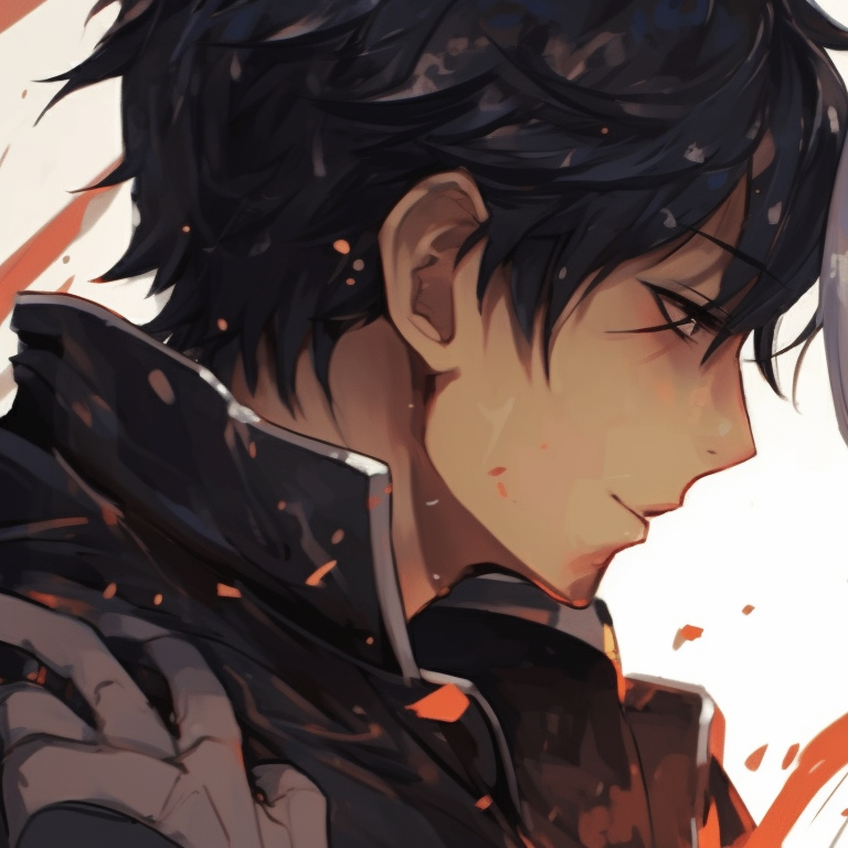 Two characters under a shared umbrella, water droplet details and saturated background, hands closely placed. real life matching pfp couples pfp for discord.