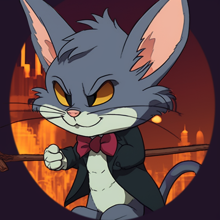 Tom and Jerry dressed as classic Halloween monsters, detailed outfits and playful poses. tom and jerry matching pfp halloween theme design pfp for discord.
