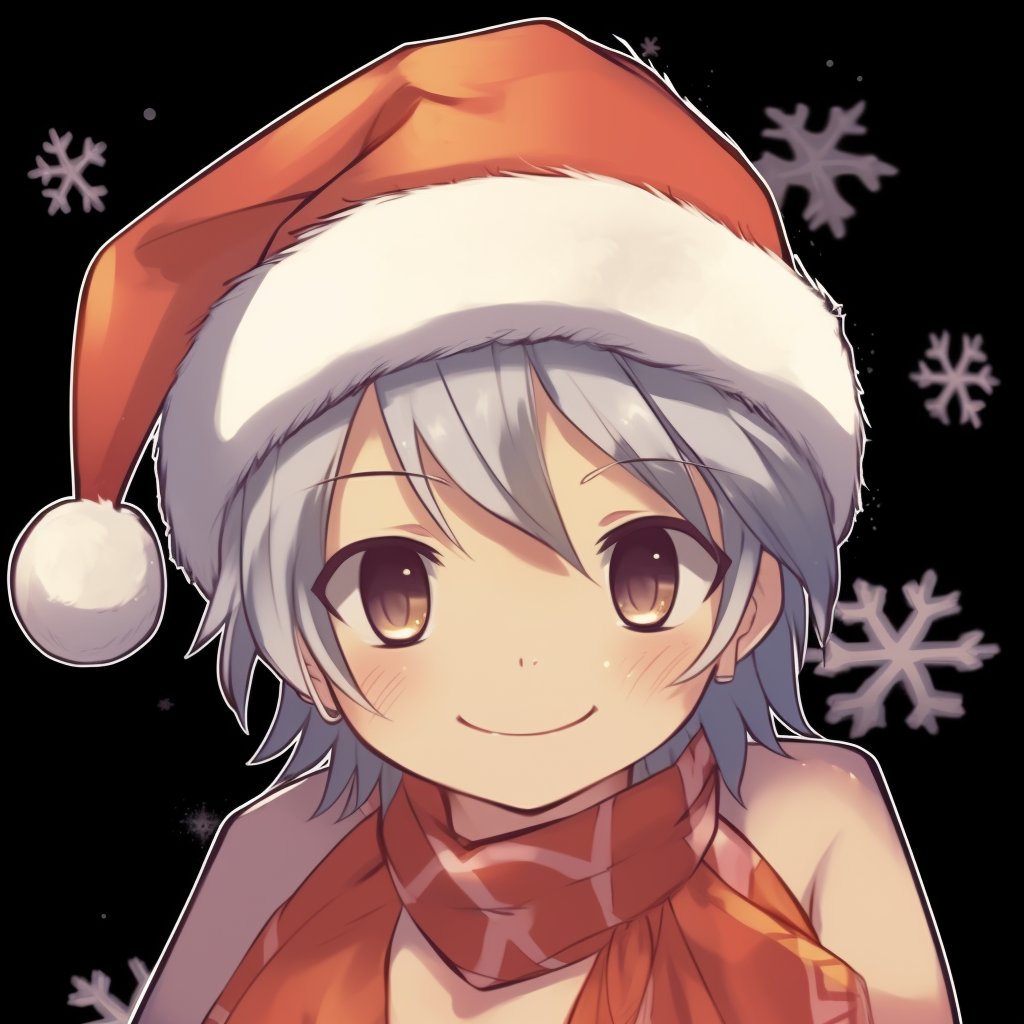 Naruto showcasing Christmas spirit, the contrast of festive red and his usual orange. anime character christmas pfp