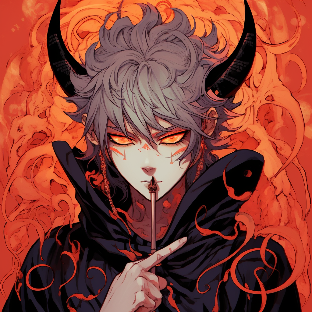 Naruto Uzumaki in Kurama mode, detailed linework and usage of orange colors. male demon anime pfp pfp for discord.