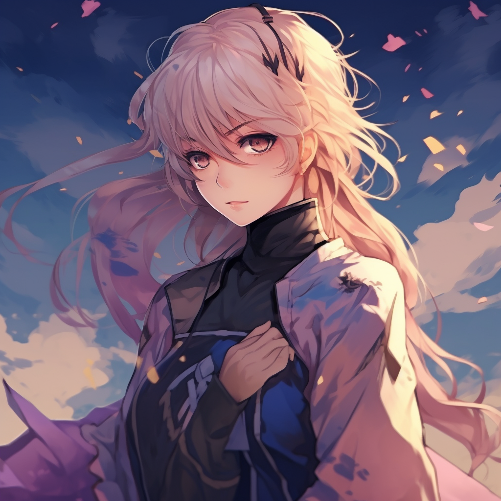 Violet Evergarden in her elegant attire, pastel colors and soft shading. trending cool anime pfpHD, free download