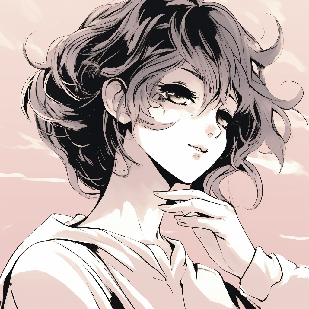Soft shades used for a manga character, detailed illustration with an ambient setting. aesthetic manga pfp pfp for discord.