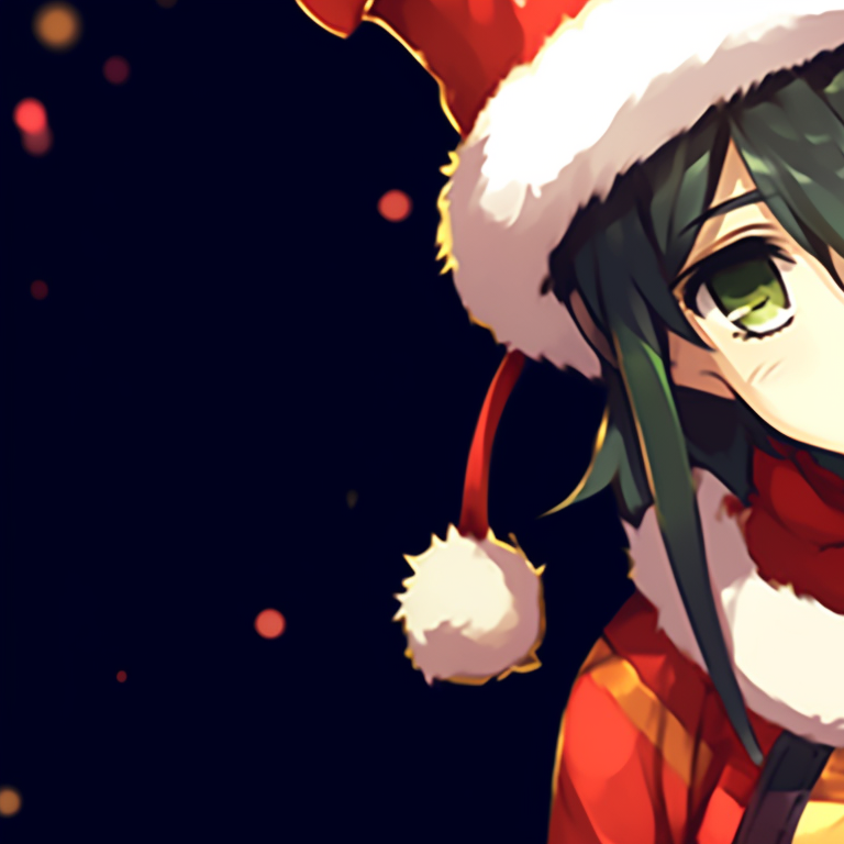 Two characters in a snow scene, cool palette and soft effects. essential matching christmas pfp for discord pfp for discord.