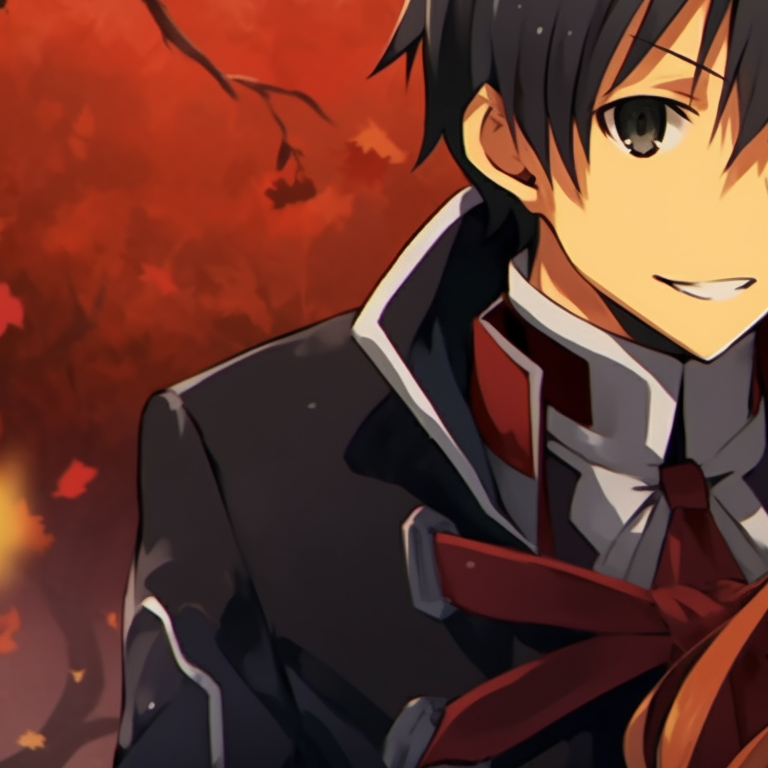 The pair in matching Halloween costumes, highlighting intricate costume details and spooky aesthetics. sword art online characters kirito and asuna halloween matching pfp pfp for discord.