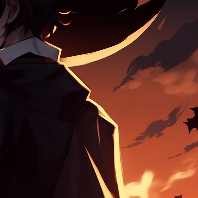 Two characters in varying monster costumes, rich textures and playful expressions. jjk matching pfp halloween theme collection pfp for discord.