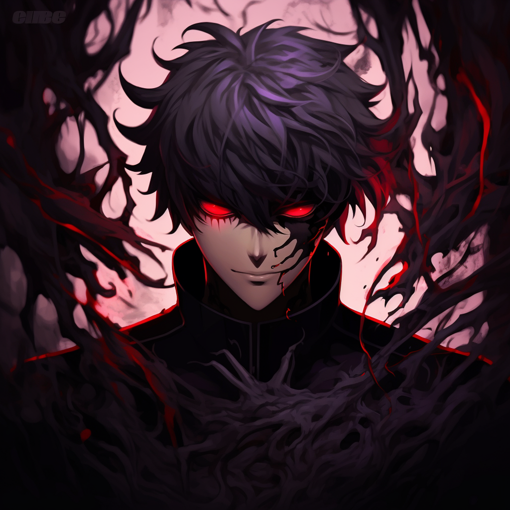 Close-up of Akira in his Devilman form, focused detail and vibrant colors. cool kid badass anime pfp
