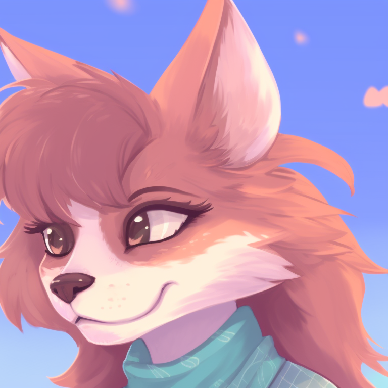 Two characters in dreamy poses, pastel colors, with soft outlines and a whimsical background. character based furry matching pfp pfp for discord.