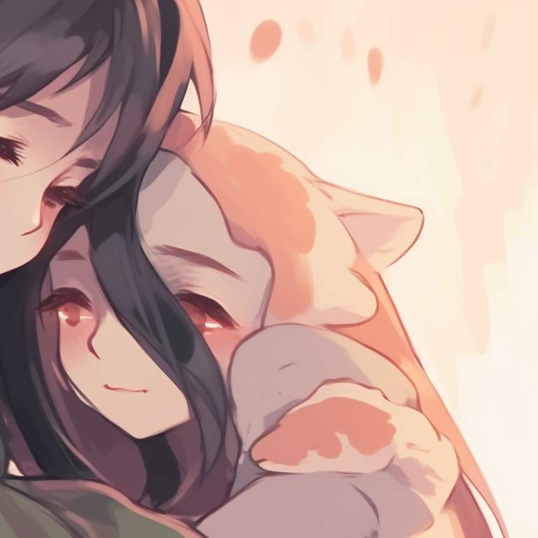 Two characters, fingers softly laced, emitting sense of connectedness against a crisp, cool background. impressive matching discord pfp pfp for discord.