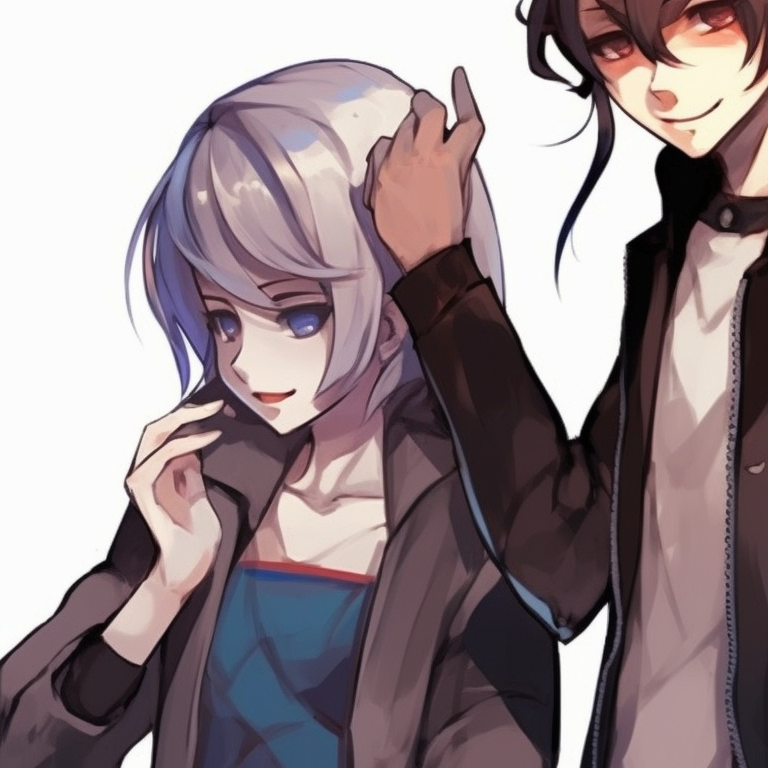 Four characters, standing tall together, bright colors and powerful expressions. anime pfp matching for group chat pfp for discord.