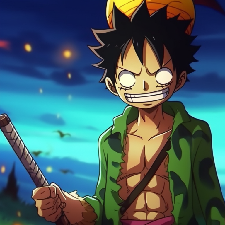 Luffy and Zoro in gothic Halloween outfits, detailed embroidery and darker palette. charming luffy and zoro halloween theme pfp pfp for discord.