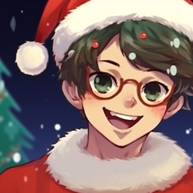 Characters ice skating, capturing sparkling lights and festive ambiance. preppy matching christmas pfp ideas pfp for discord.