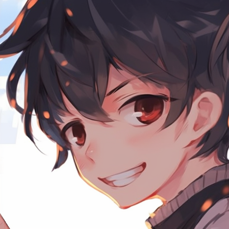 Two youthful characters, vibrant hues, playful interaction cute matching pfp in anime genre pfp for discord.
