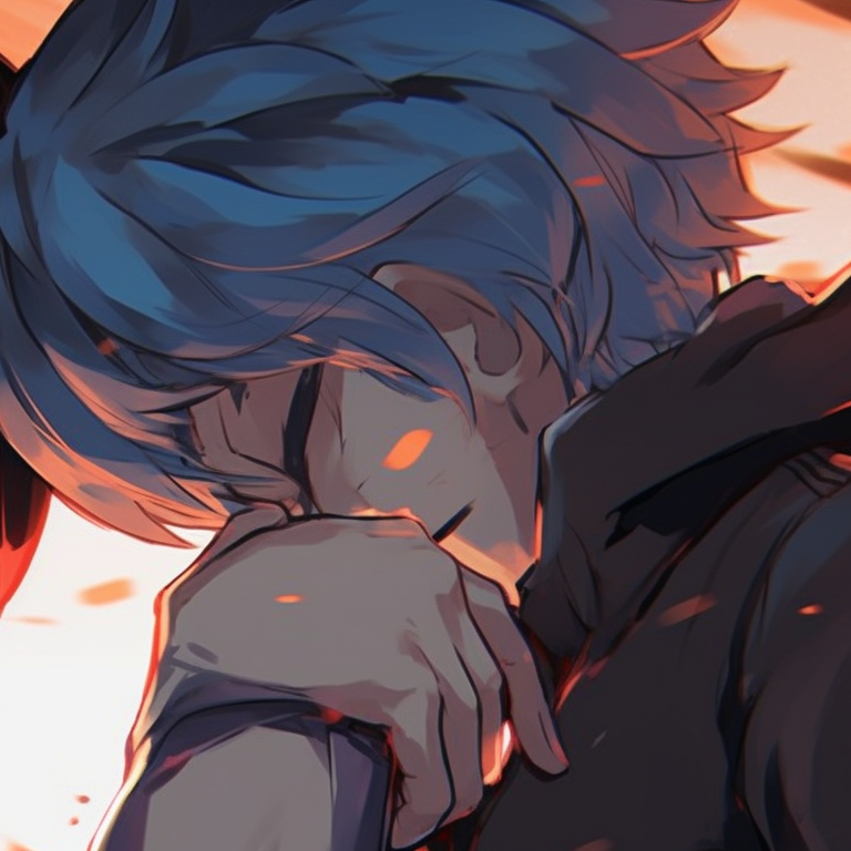 Two characters with contrasting appearances, intense expressions and evident tension. awesome anime matching pfp ideas for friends pfp for discord.