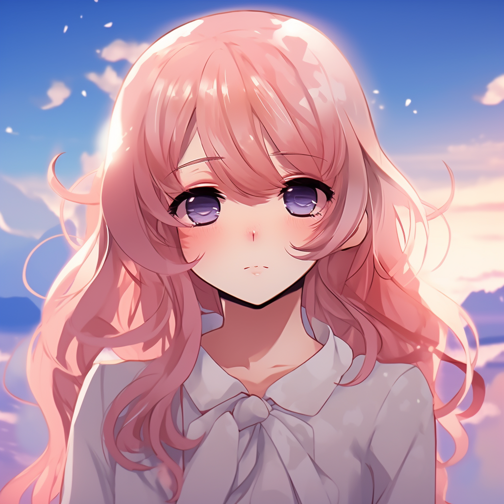 Shōjo styled anime profile picture, featuring female characters with romantic and emotional themes, delicate lines and gentle colors. anime cute pfp from popular shows