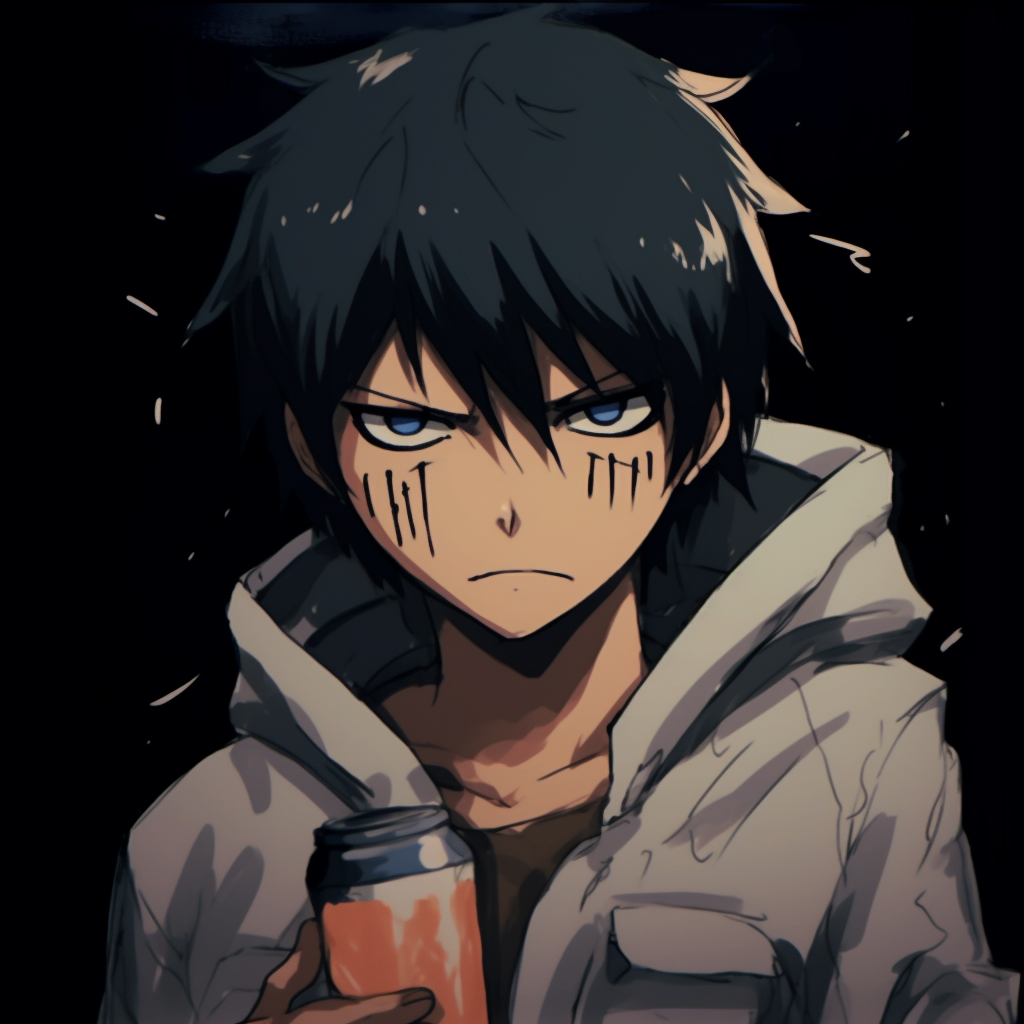 Eren Yeager with a fierce expression, sharp details and contrasting colors. trending animated pfp