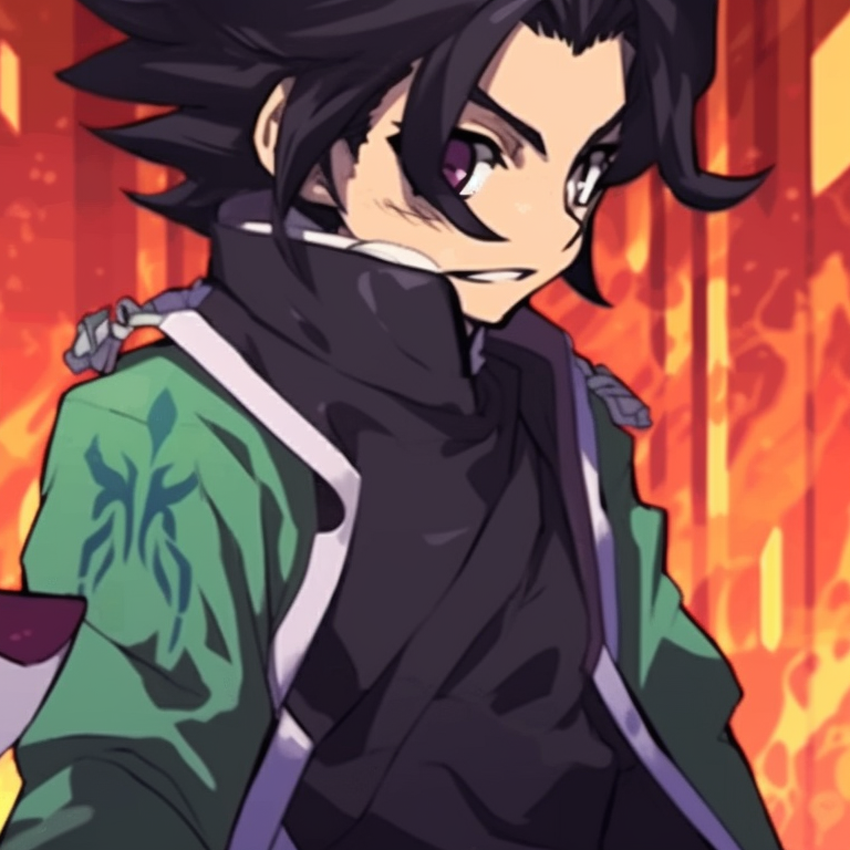 Two characters with subtle shadow effects, strong outline and unique weapons, reflective of their demon slaying roles. incredible demon slayer matching pfp pack pfp for discord.