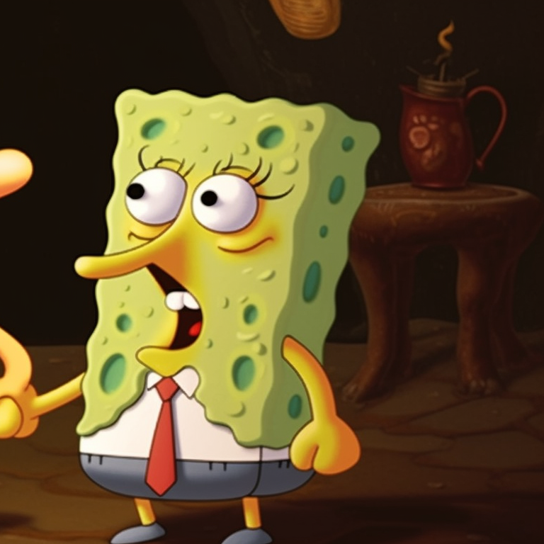 Spongebob with a jellyfish, iconic scene, with vibrant details and lively expressions. animated spongebob matching profile picture pfp for discord.