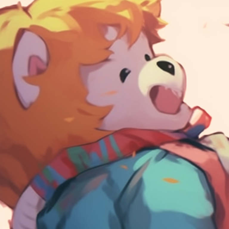 Two anime characters, bright and vibrant colors, laughing together. pfp ideas for matching with laughter pfp for discord.