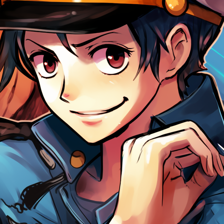 Two characters in marine uniforms, contrasting blues and bold outlines. one piece matching pfp themes pfp for discord.