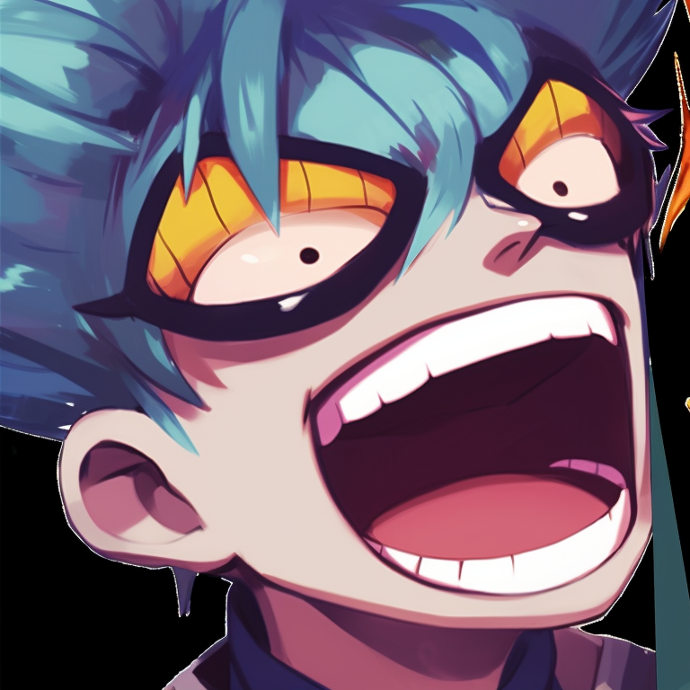 Two characters exchanging jokes, soft shading and warm tones. funny anime matching pfp collection pfp for discord.