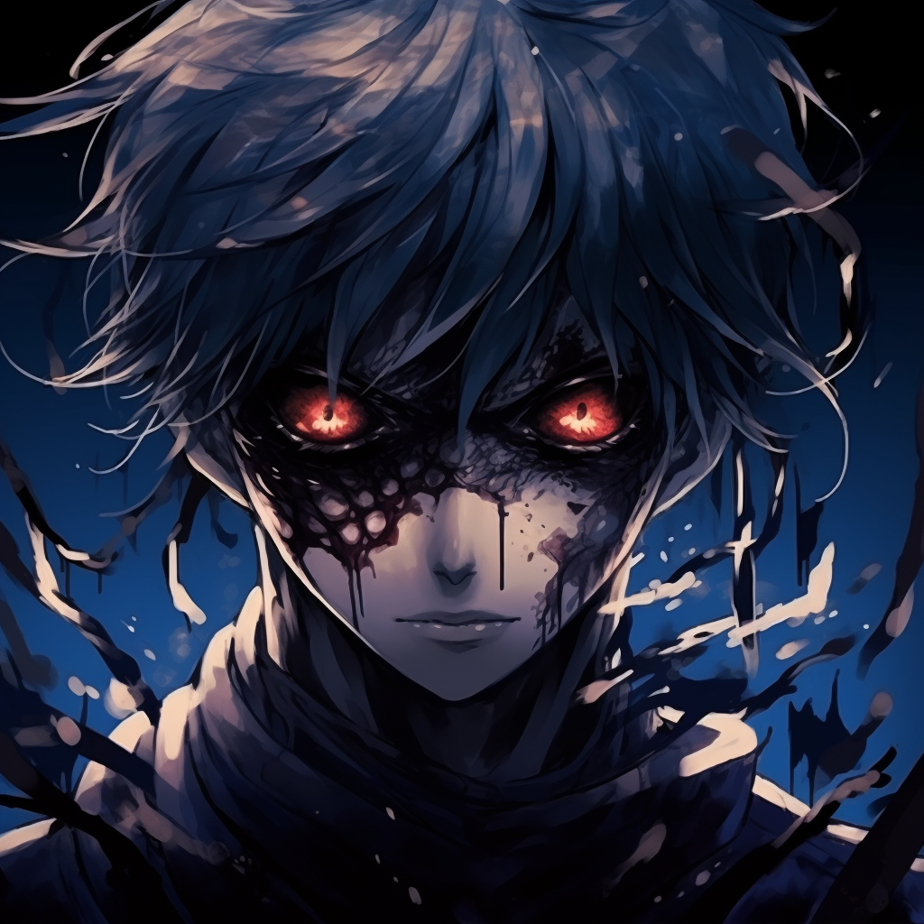 Crystal-clear image of Gojo's ominous stare, sharp linework and vivid colors. cool anime pfp for boysHD, free download