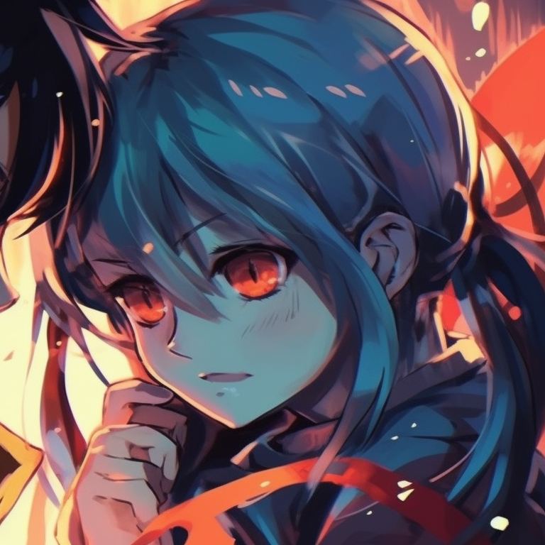 Naruto and Sasuke, vivid colors and dynamic poses, facing off. matching pfp ideas pfp for discord.