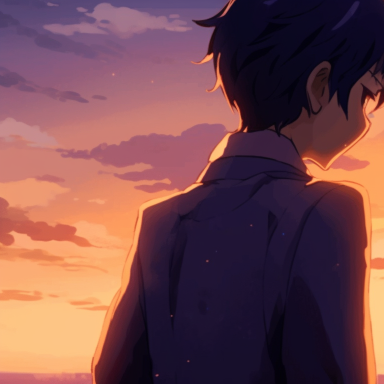 Two characters in morning glow, soft hues and gentle smiles. amazing girl x girl matching gif pfp pfp for discord.