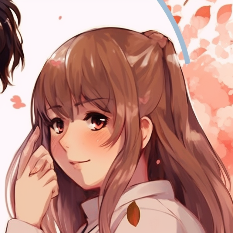 Two characters under a starry night, cool tones and close proximity. fun cute matching pfp for couples pfp for discord.