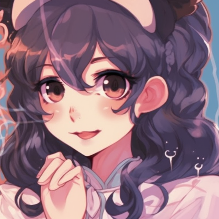 Two characters, magical elements, pastel color palette with light shading. matching pfp for besties aesthetic pfp for discord.