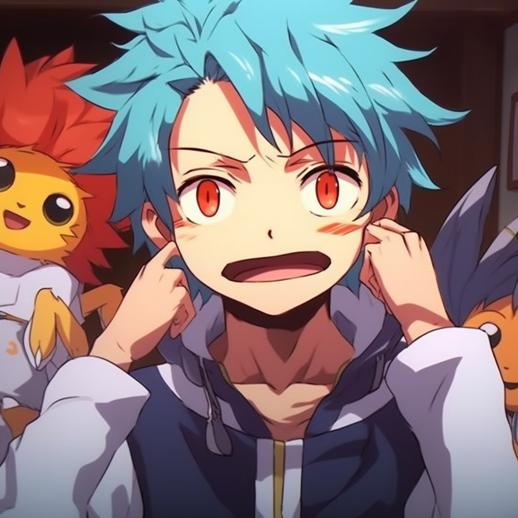 Anime PFP highlighting cultural humor, showcased through unique narratives and symbolic visual references. funny animated anime pfps