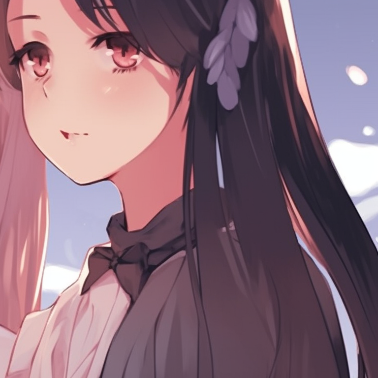 Two characters with polar auras, clever use of contrasting colors and balanced composition. fun matching anime pfp pfp for discord.