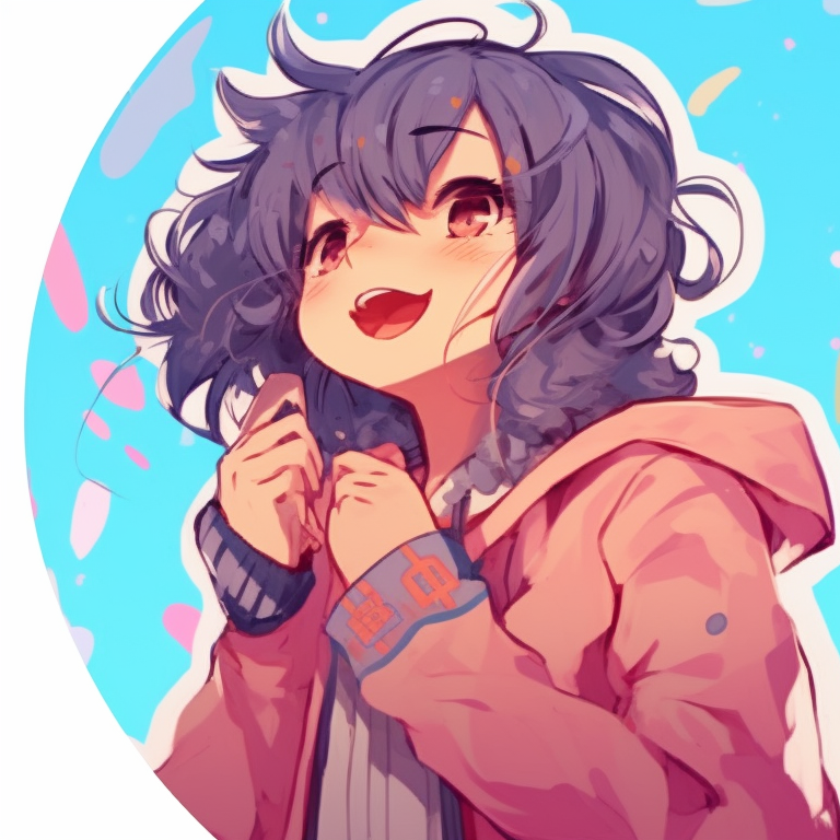 Two characters cheek-to-cheek, pastel tones, and kawaii elements. creating cute pfp match pfp for discord.