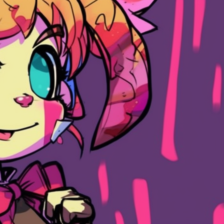 Two FNAF characters, hand in hand, bold linework with bright hues. cute matching fnaf pfp pfp for discord.