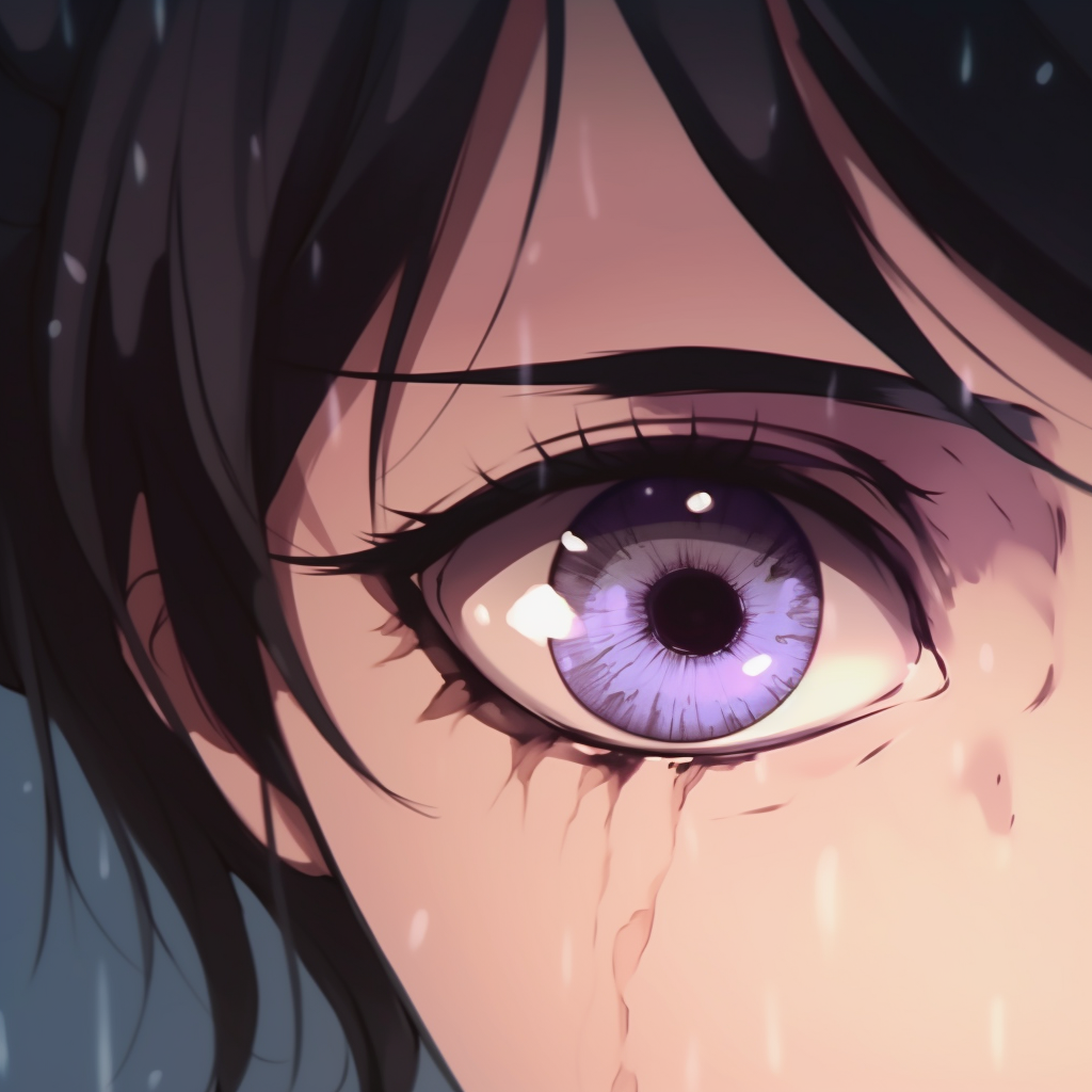 Illustration of enigmatic female gaze, detailed linework and vibrant eye colors. anime eyes pfp female illustrations